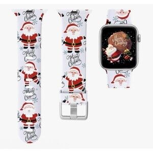 Laffav Apple Watch Santa Christmas Holiday Silicone Watch Band